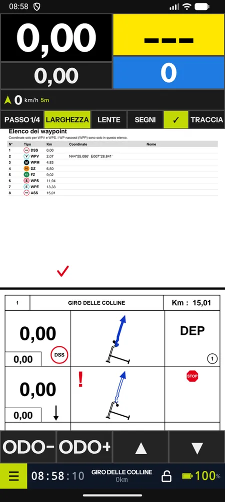Il PDF scorso a passi con la spunta